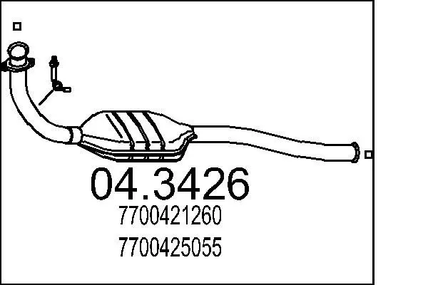 Handler.Part Catalytic converter MTS 043426 1