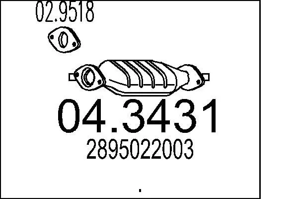 Handler.Part Catalytic converter MTS 043431 1