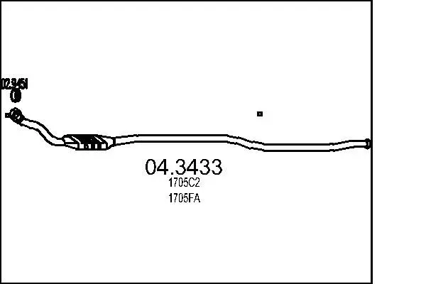 Handler.Part Catalytic converter MTS 043433 1