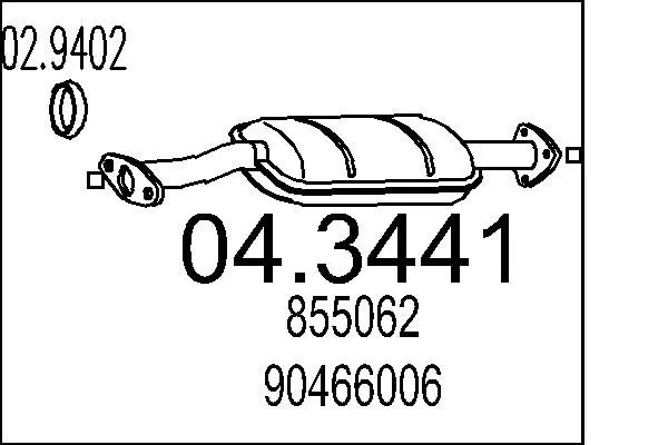 Handler.Part Catalytic converter MTS 043441 1