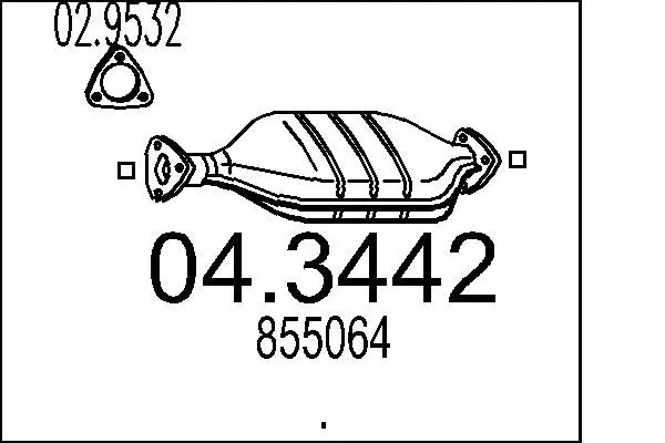 Handler.Part Catalytic converter MTS 043442 1