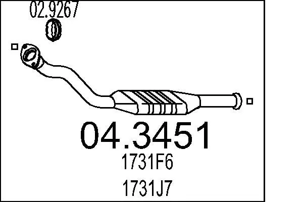 Handler.Part Catalytic converter MTS 043451 1