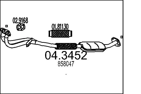 Handler.Part Catalytic converter MTS 043452 1