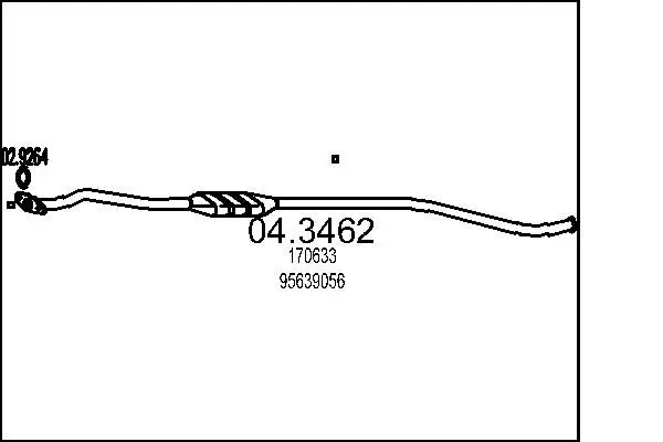 Handler.Part Catalytic converter MTS 043462 1