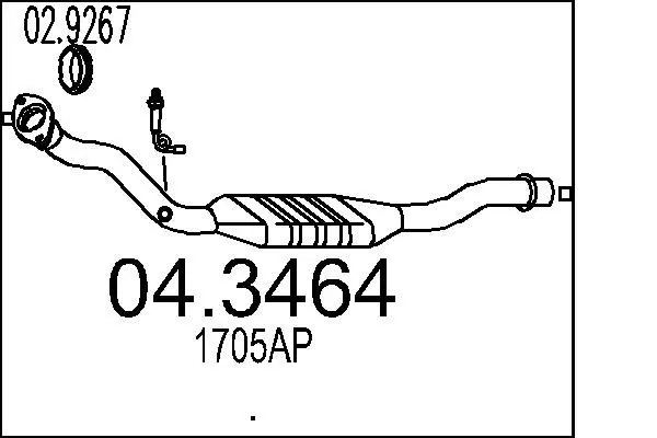 Handler.Part Catalytic converter MTS 043464 1