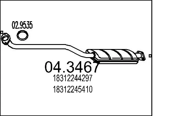 Handler.Part Catalytic converter MTS 043467 1