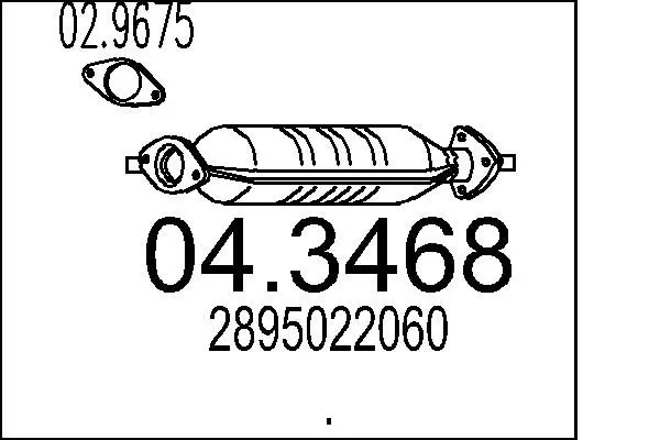 Handler.Part Catalytic converter MTS 043468 1