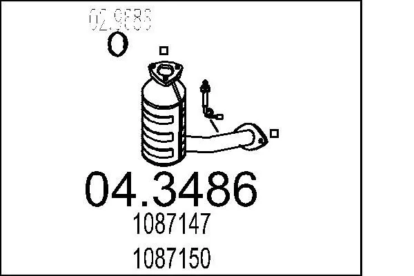 Handler.Part Catalytic converter MTS 043486 1