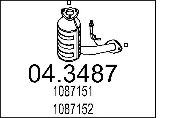 Handler.Part Catalytic converter MTS 043487 1