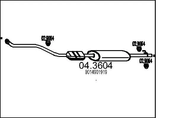 Handler.Part Catalytic converter MTS 043604 1