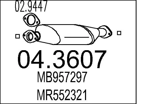 Handler.Part Catalytic converter MTS 043607 1