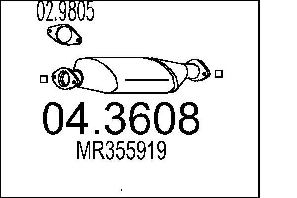 Handler.Part Catalytic converter MTS 043608 1