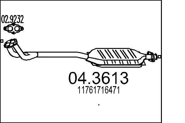 Handler.Part Catalytic converter MTS 043613 1