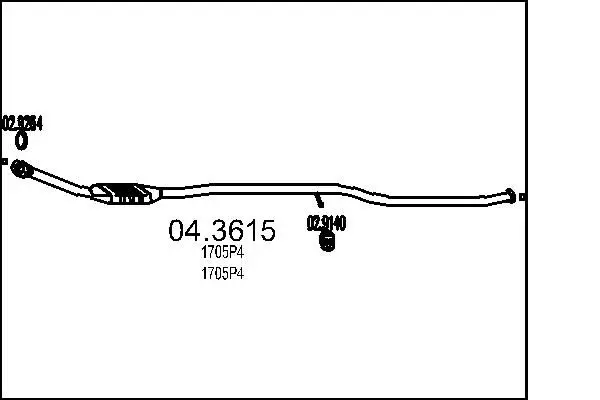 Handler.Part Catalytic converter MTS 043615 1