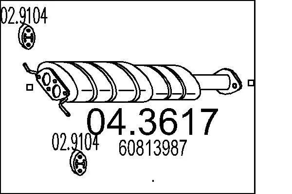 Handler.Part Catalytic converter MTS 043617 1