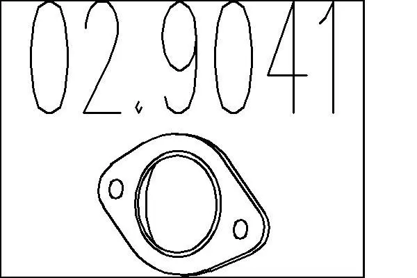 Handler.Part Gasket, exhaust pipe MTS 029041 1