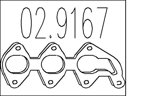 Handler.Part Gasket, exhaust pipe MTS 029167 1