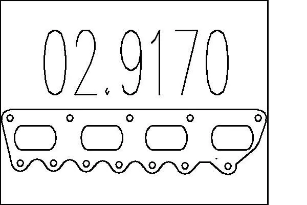 Handler.Part Gasket, exhaust pipe MTS 029170 1