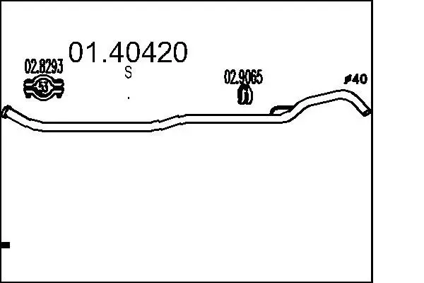 Handler.Part Exhaust pipe MTS 0140420 1