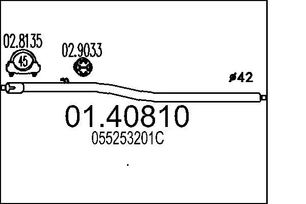 Handler.Part Exhaust pipe MTS 0140810 1