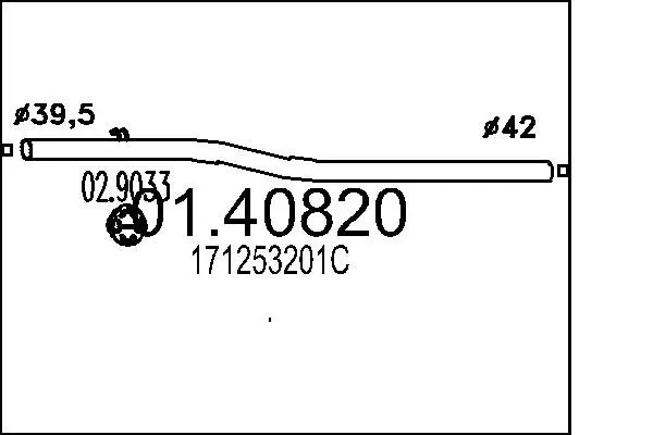 Handler.Part Exhaust pipe MTS 0140820 1