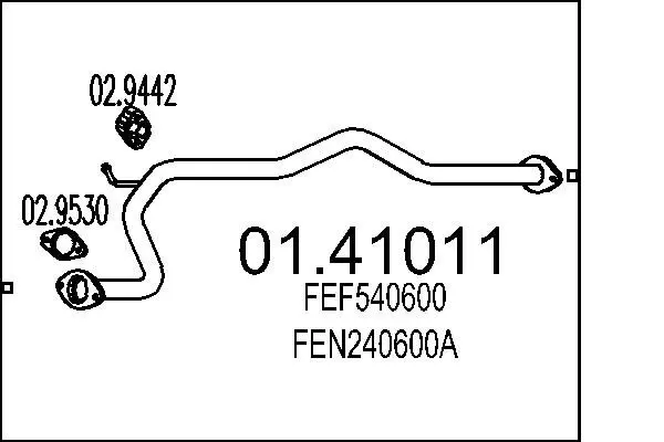 Handler.Part Exhaust pipe MTS 0141011 1