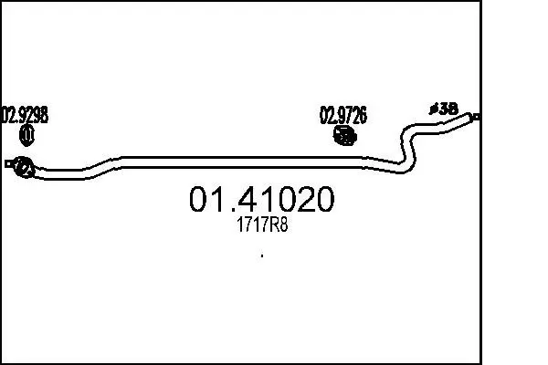 Handler.Part Exhaust pipe MTS 0141020 1