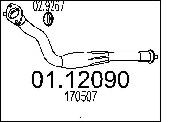 Handler.Part Exhaust pipe MTS 0112090 1