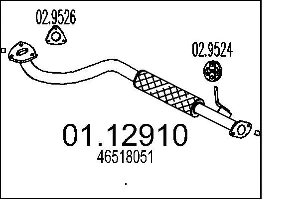 Handler.Part Exhaust pipe MTS 0112910 1