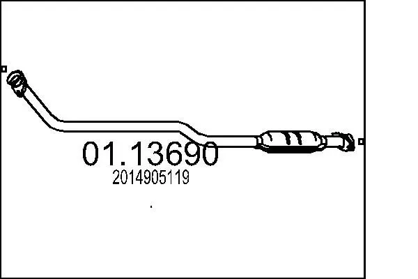 Handler.Part Exhaust pipe MTS 0113690 1