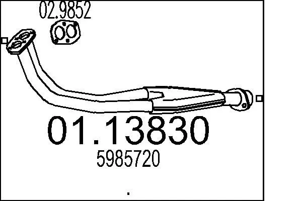 Handler.Part Exhaust pipe MTS 0113830 1