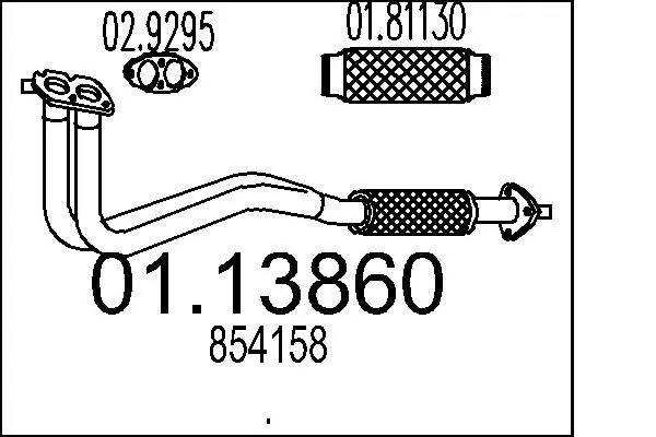 Handler.Part Exhaust pipe MTS 0113860 1