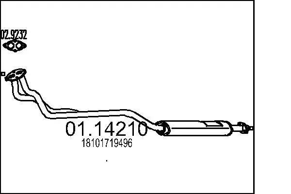 Handler.Part Exhaust pipe MTS 0114210 1