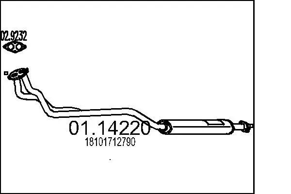 Handler.Part Exhaust pipe MTS 0114220 1