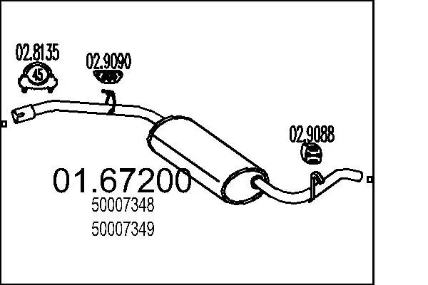 Handler.Part End silencer MTS 0167200 1