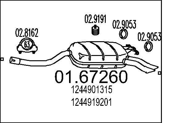 Handler.Part End silencer MTS 0167260 1