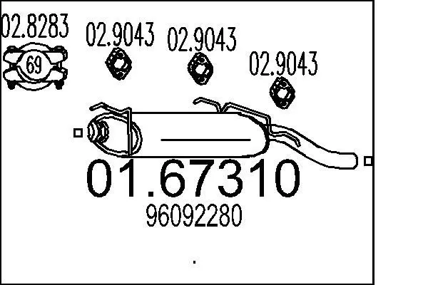 Handler.Part End silencer MTS 0167310 1