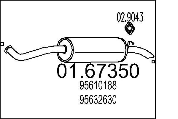 Handler.Part End silencer MTS 0167350 1