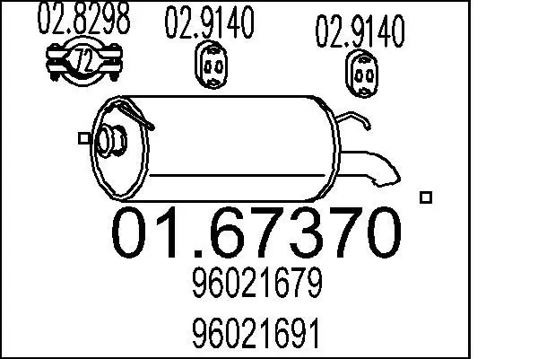 Handler.Part End silencer MTS 0167370 1