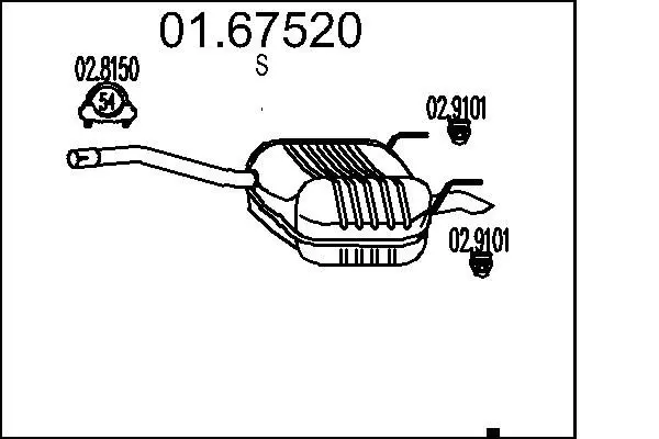 Handler.Part End silencer MTS 0167520 1