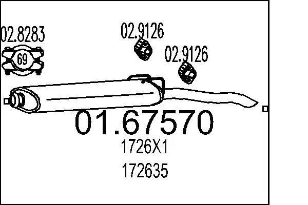 Handler.Part End silencer MTS 0167570 1