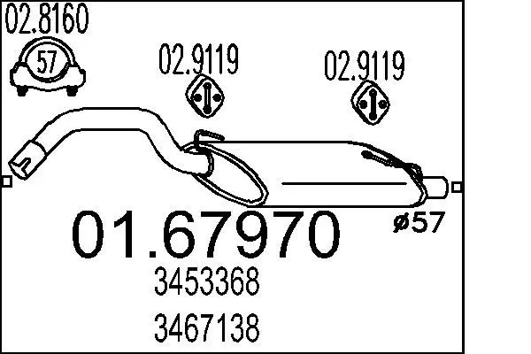 Handler.Part End silencer MTS 0167970 1