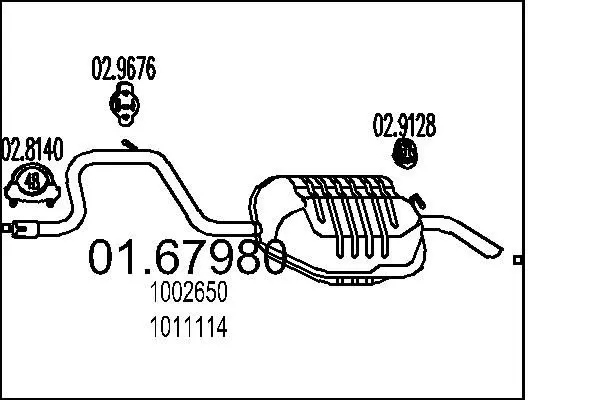 Handler.Part End silencer MTS 0167980 1