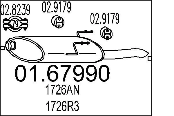 Handler.Part End silencer MTS 0167990 1