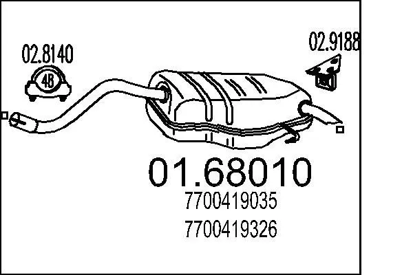 Handler.Part End silencer MTS 0168010 1