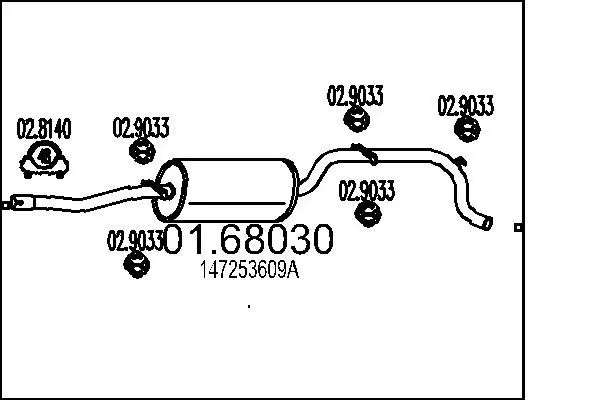 Handler.Part End silencer MTS 0168030 1