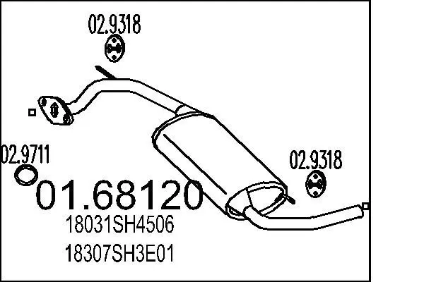 Handler.Part End silencer MTS 0168120 1