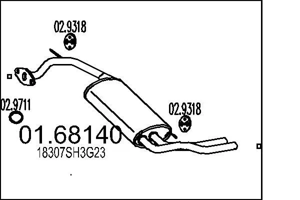 Handler.Part End silencer MTS 0168140 1