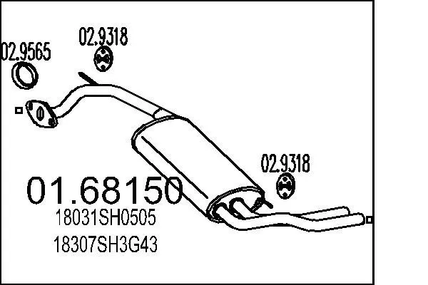 Handler.Part End silencer MTS 0168150 1