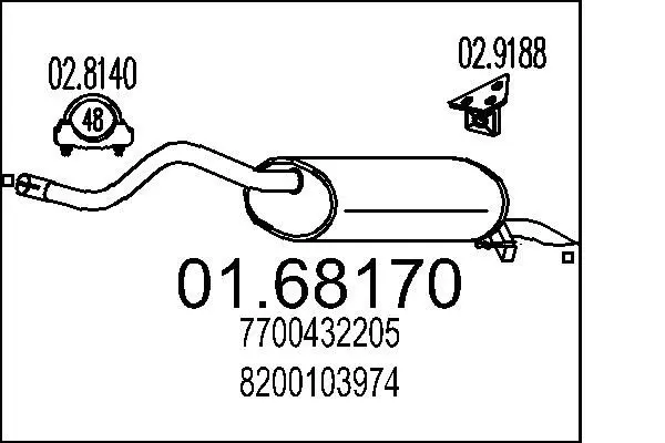 Handler.Part End silencer MTS 0168170 1